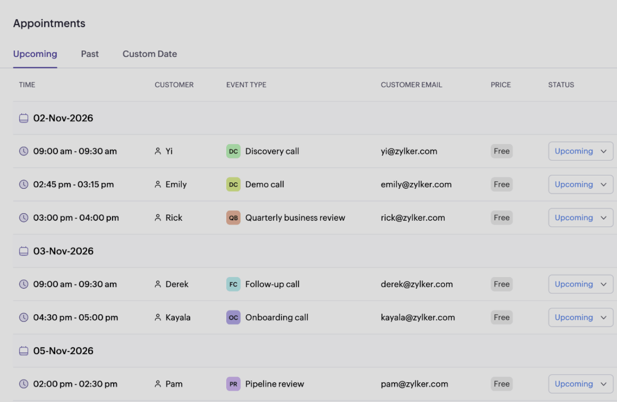 Appointment scheduling CRM CRM appointment scheduling