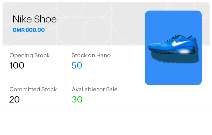 إمكانات إدارة المخزون والتتبع في Zoho Books